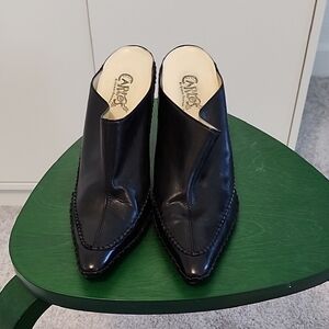 Carlos by Carlos Santana Black Leather Mules